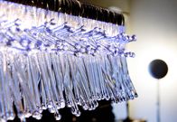 現代透明な導かれた懸濁液は氷-水晶長方形の吊り下げ式の照明--をつけます