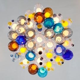 創造的な二重ガラス蓋の掛かる天井灯 LED G9 の多彩なペンダント灯