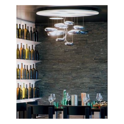 現代クロム Skydro は商業照明装飾のための ABS Zinc+alloy 材料が付いているシャンデリア ライトを導きました